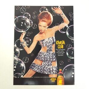 Kahlua Club Vintage Print Ad Maxim Magazine Y2K Promo Advertising Wall Decor